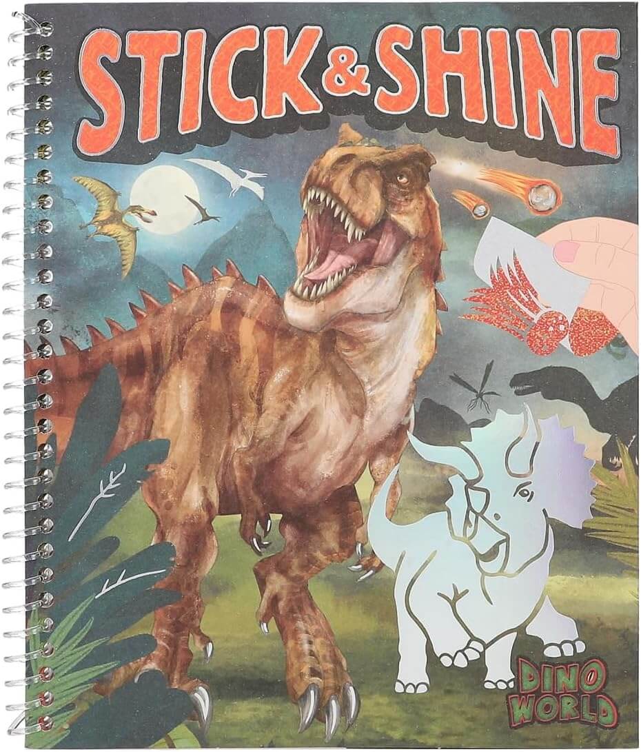 Dino World Stick and Shine Book