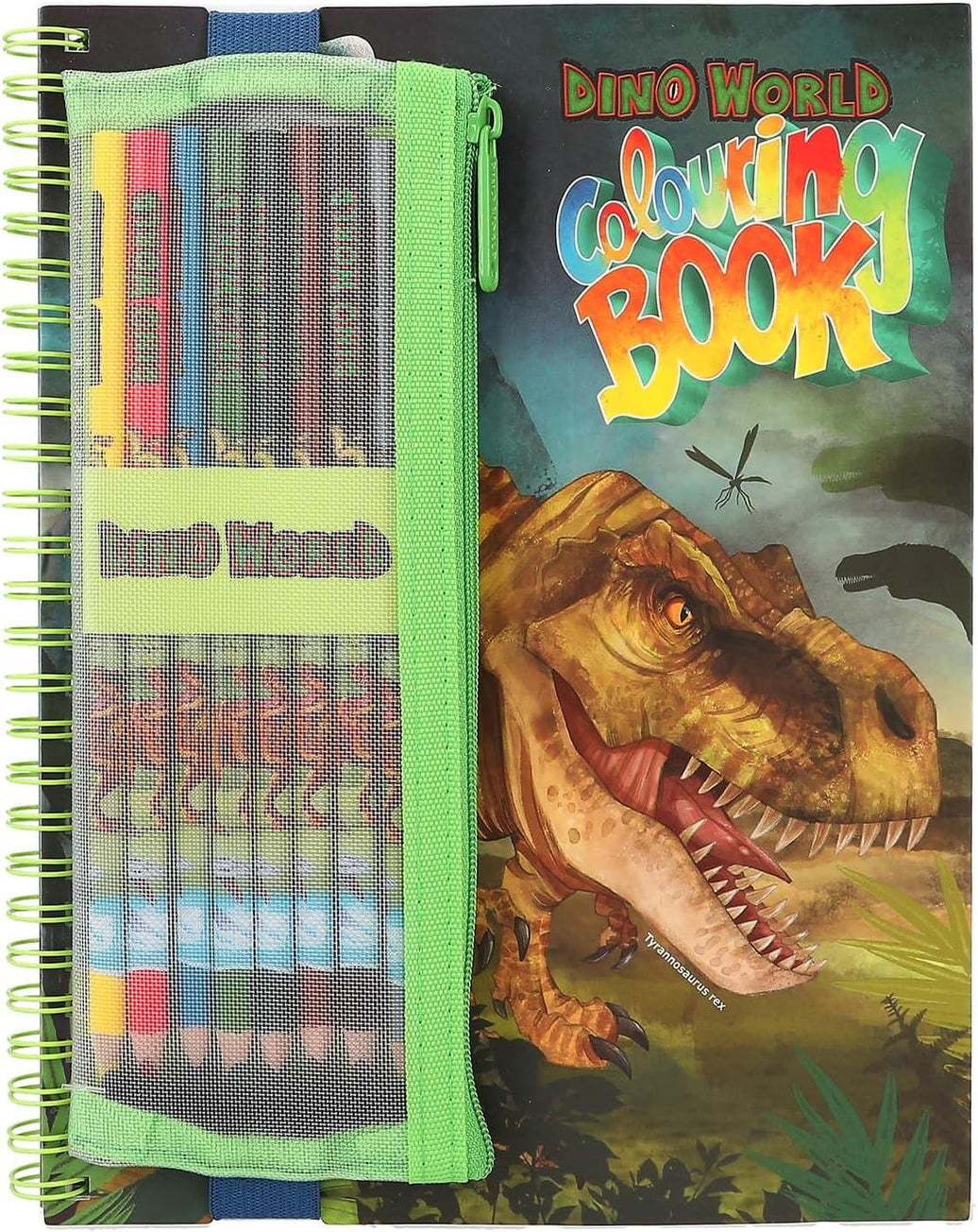 Dino World Colouring Book and Pencils