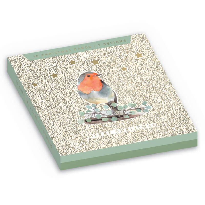 Wallet Robin 10 Boxed Christmas Cards