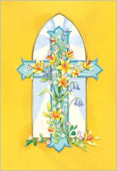 Floral Cross Easter Cards - House of Cards