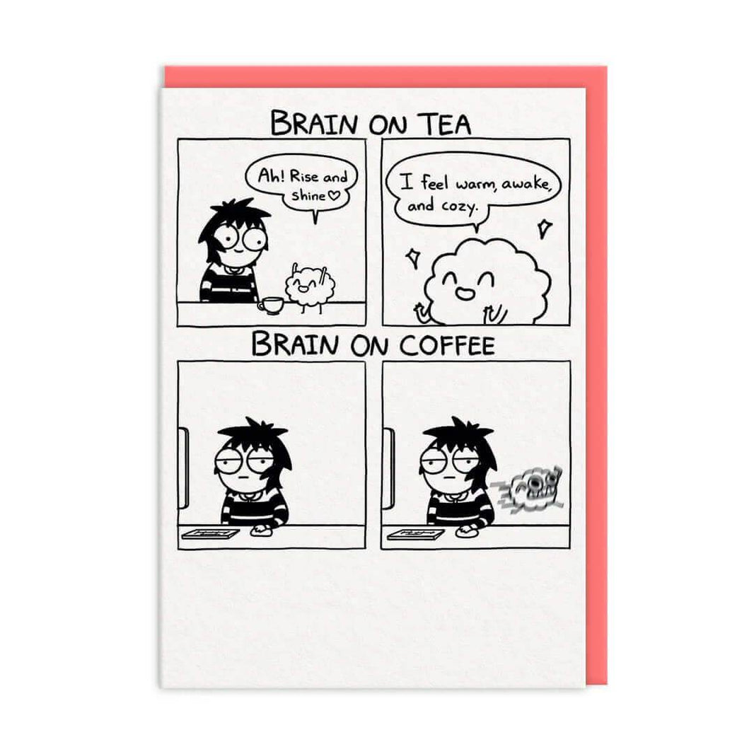 Brain on Coffee Greeting Card - House of Cards