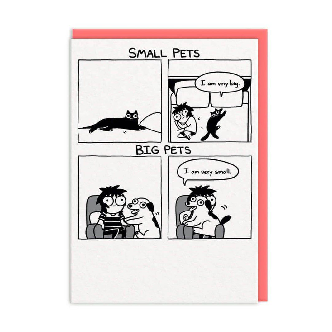 Small vs Big Pets Greeting Card - House of Cards