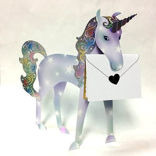 Unicorn 3D Greeting Card - House of Cards