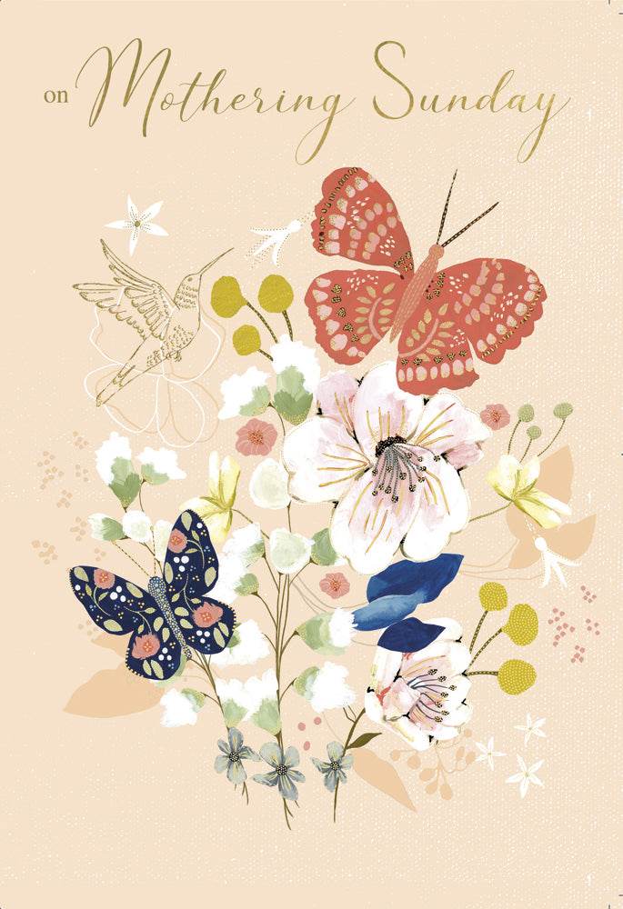 Butterflies Mothering Sunday Card