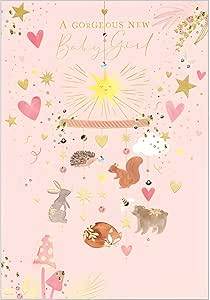 New Baby Girl Greeting Card - House of Cards