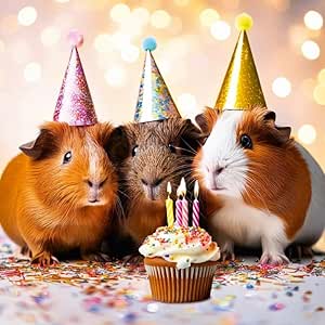Guinea Pigs Party Birthday Card - House of Cards