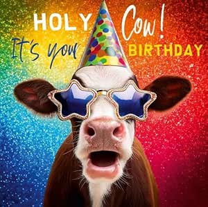Holy Cow Birthday Card