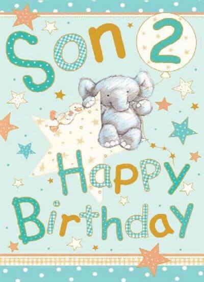 Son 2nd Birthday Card