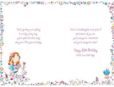 Granddaughter 10th Birthday Card - House of Cards