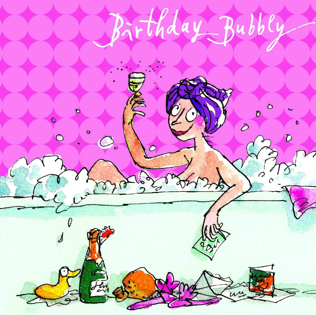 Quentin Blake Lady In Bath Card - House of Cards