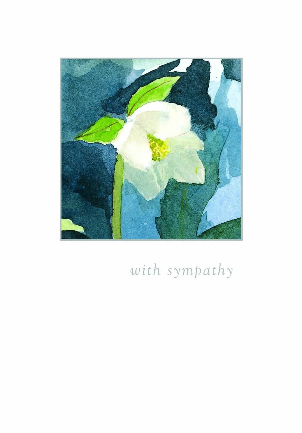 Sympathy Watercolour Card - House of Cards
