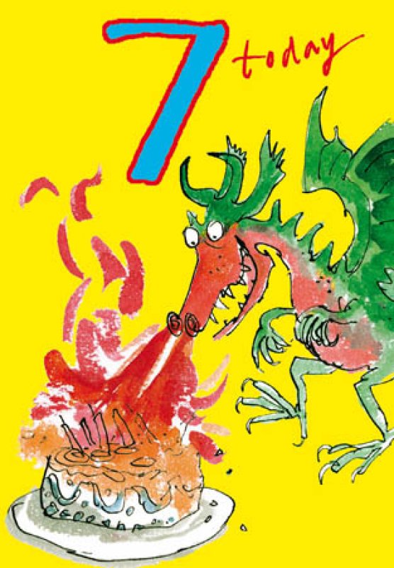 Quentin Blake 7 Today Birthday Card