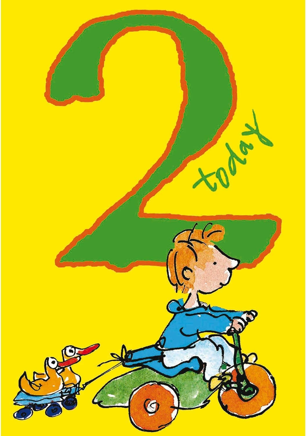 Quentin Blake 2nd Birthday Card