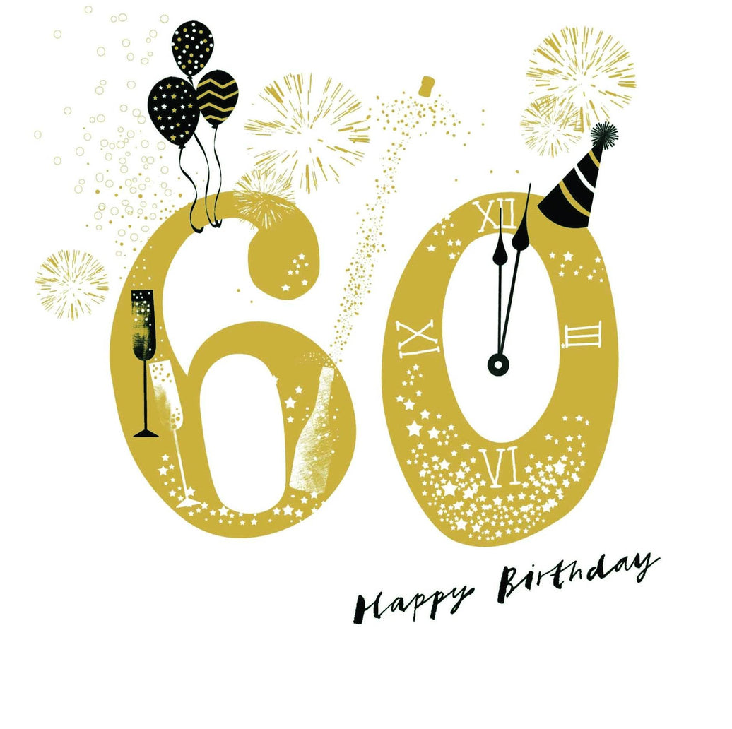 60th Happy Birthday Card - House of Cards