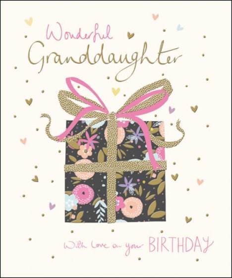Peach & Prosecco Wonderful Granddaughter Birthday Card - House of Cards