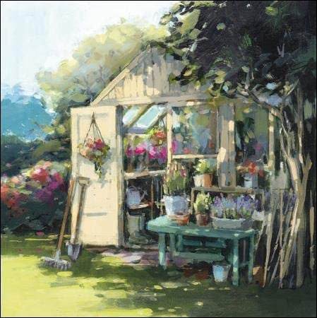 Garden Shed Blank Greeting Card - House of Cards