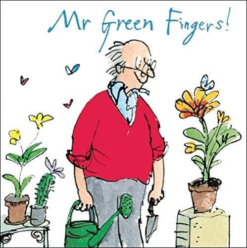 Quentin Blake Mr Green Fingers Birthday Card - House of Cards