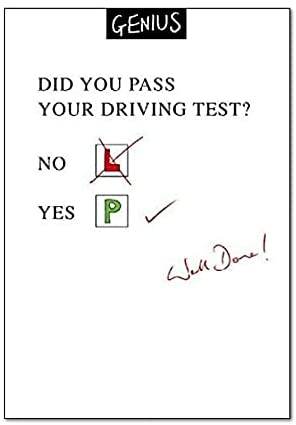 Genius Driving Test Congratulations Card