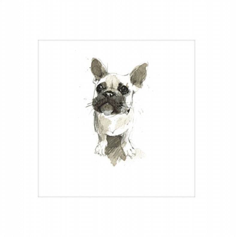 French Bulldog Blank Greeting Card - House of Cards