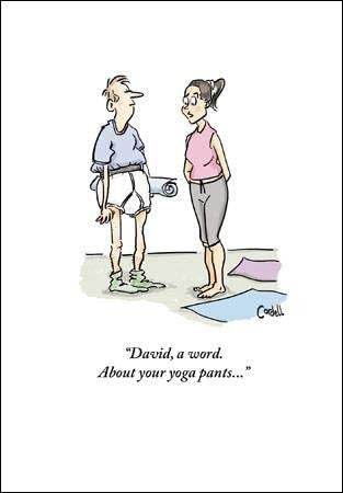 Yoga Pants Blank Greetings Card - House of Cards