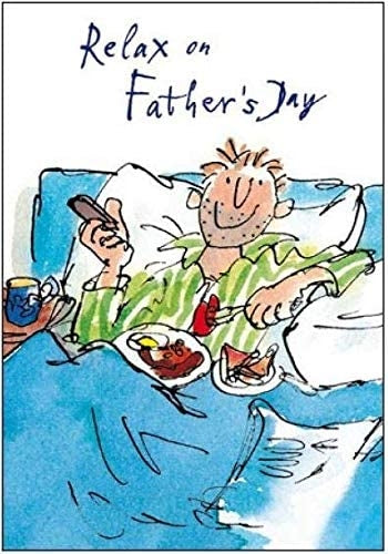 Quentin Blake Breakfast in Bed Fathers Day Card