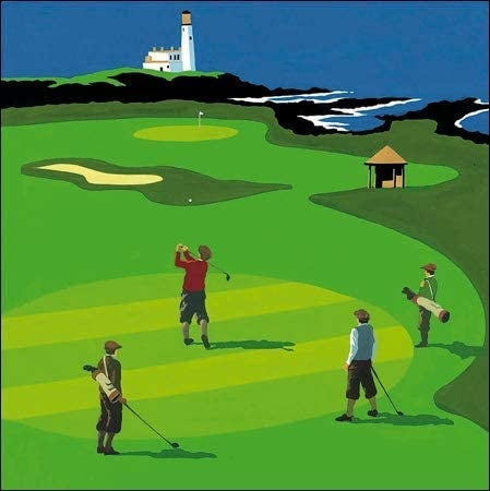 Golf by the Coast Birthday Card