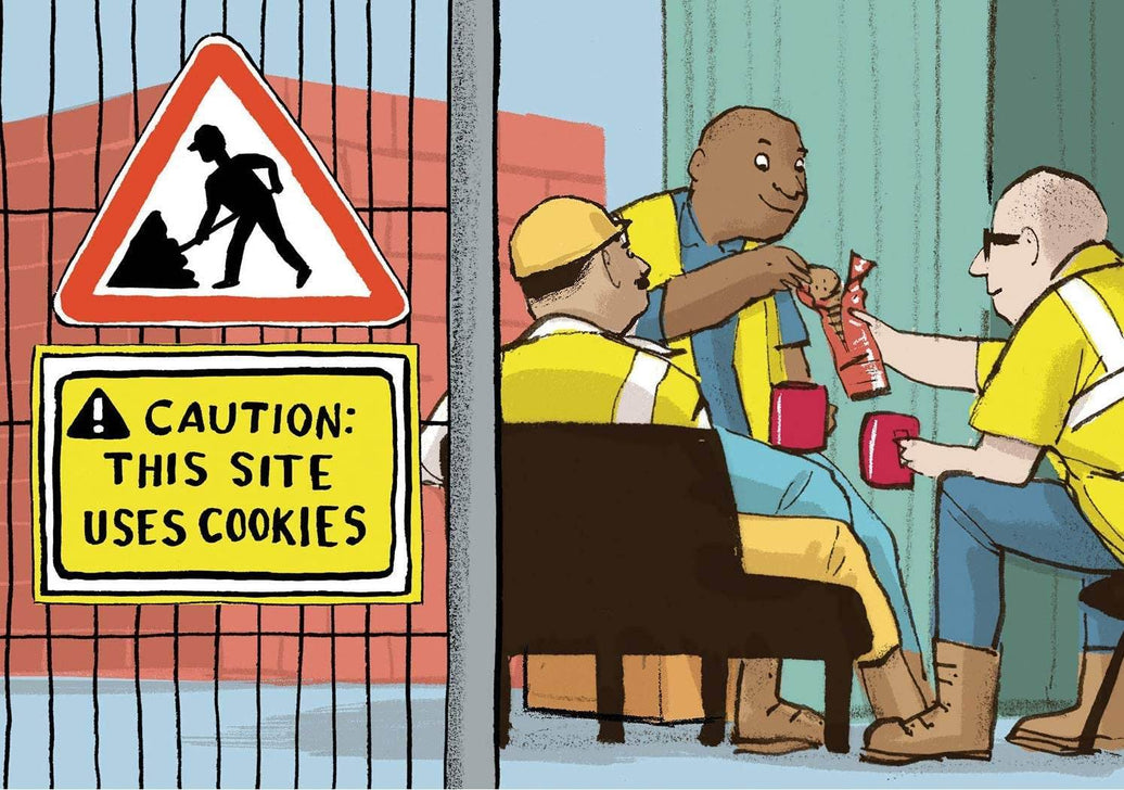 Caution This Site Uses Cookies Birthday Card - House of Cards