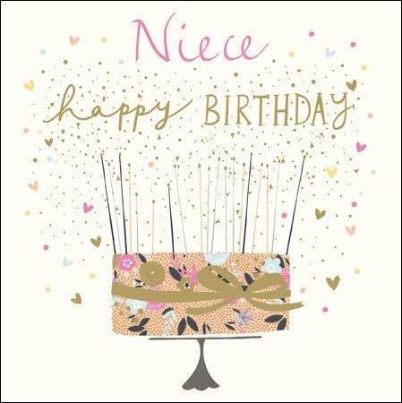 Peach and Prosecco Niece Birthday Card - House of Cards