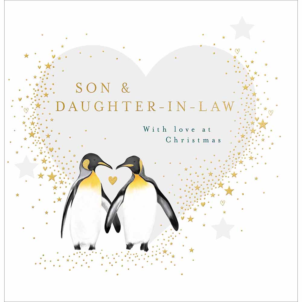Penguin Son and Daughter-In-Law Christmas Card