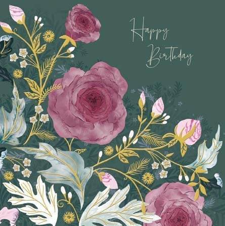 National Trust Harmony Rose Garden Birthday Card - House of Cards