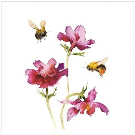 Bees Art Print Blank Greeting Card