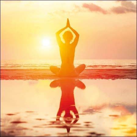 Beach Yoga Greeting Card - House of Cards