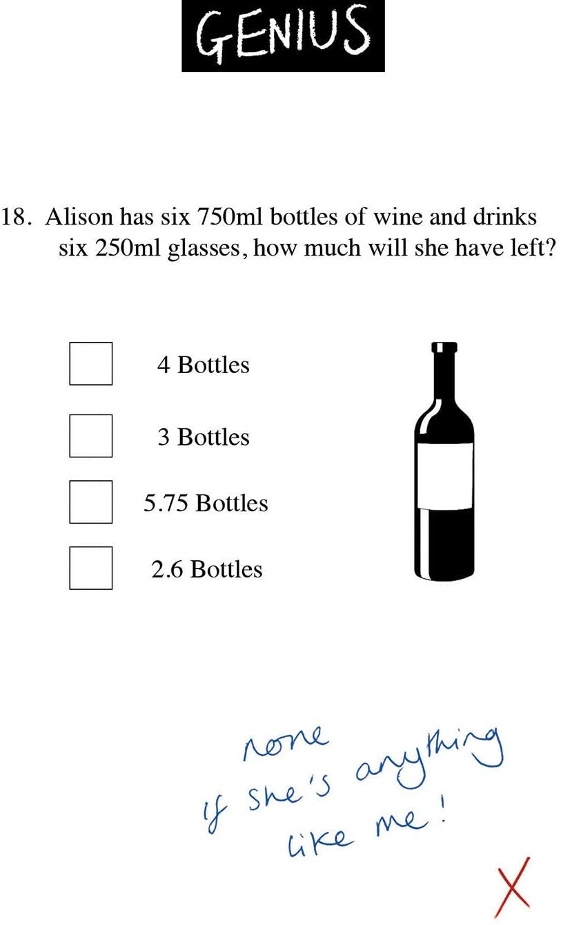 Genius How Much Wine Greeting Card