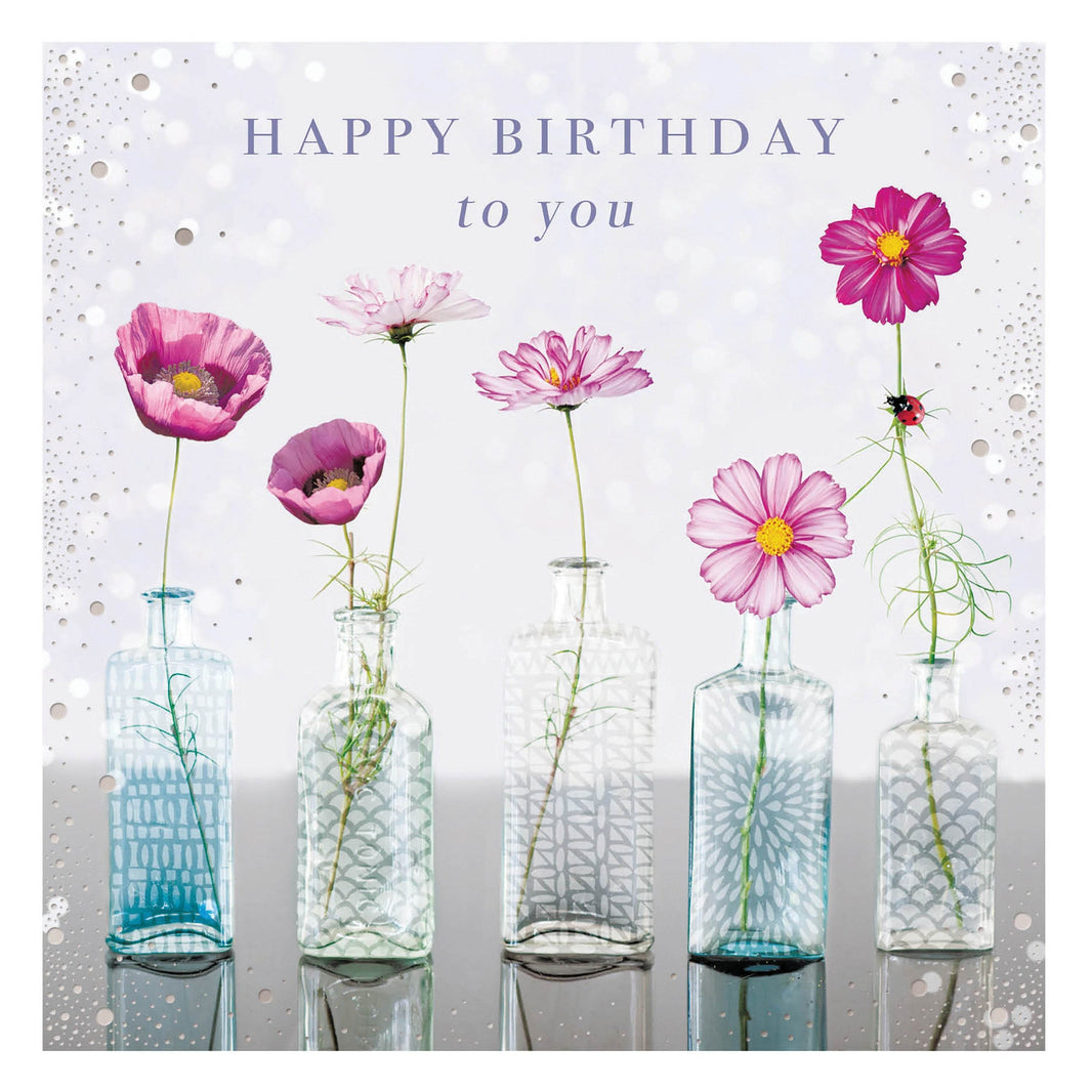 Framed Esprit - Flowers in A Bottle - House of Cards