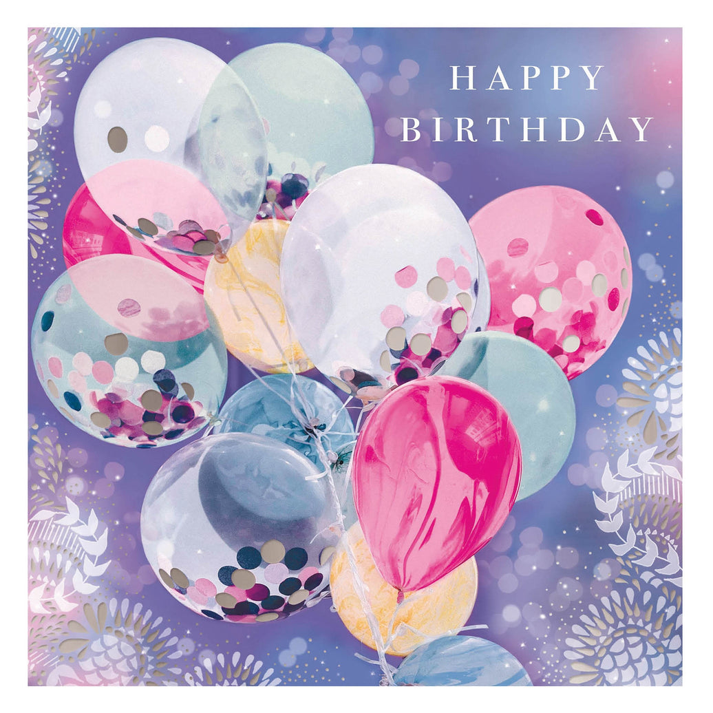 Framed Esprit Balloons Birthday Card - House of Cards