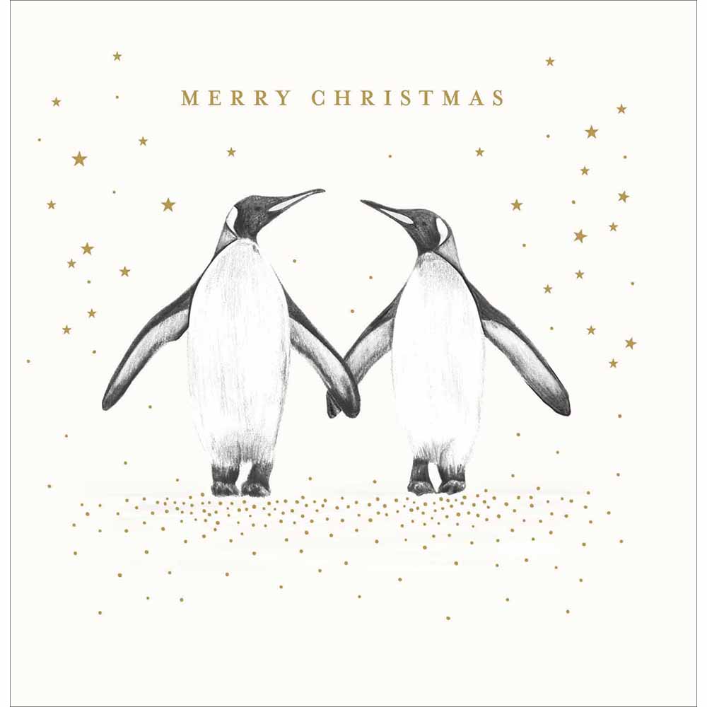 Penguins in Love Christmas Card