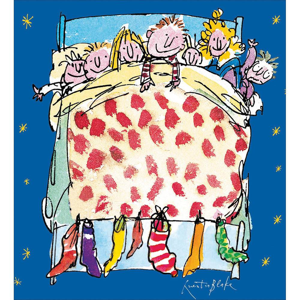 5 Quentin Blake Waiting For Santa Charity Christmas Cards - House of Cards