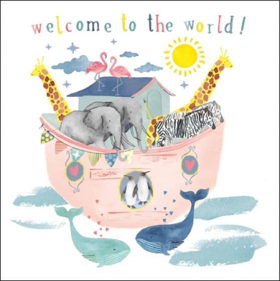 Noah's Ark New Baby Greeting Card