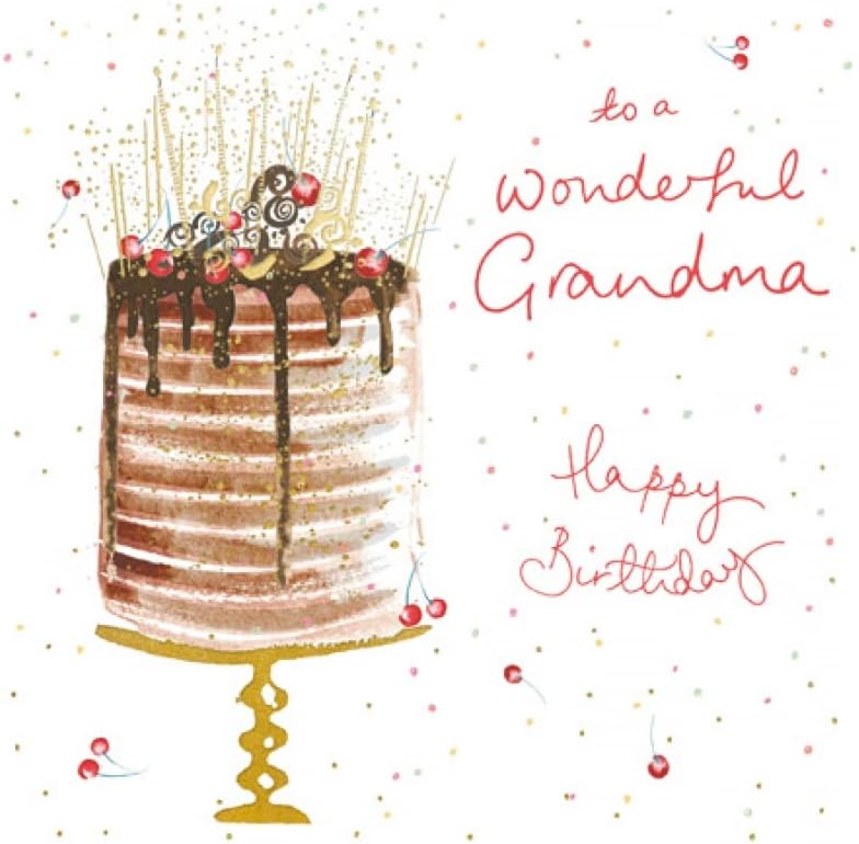 Pink Cake Wonderful Grandma Birthday Card