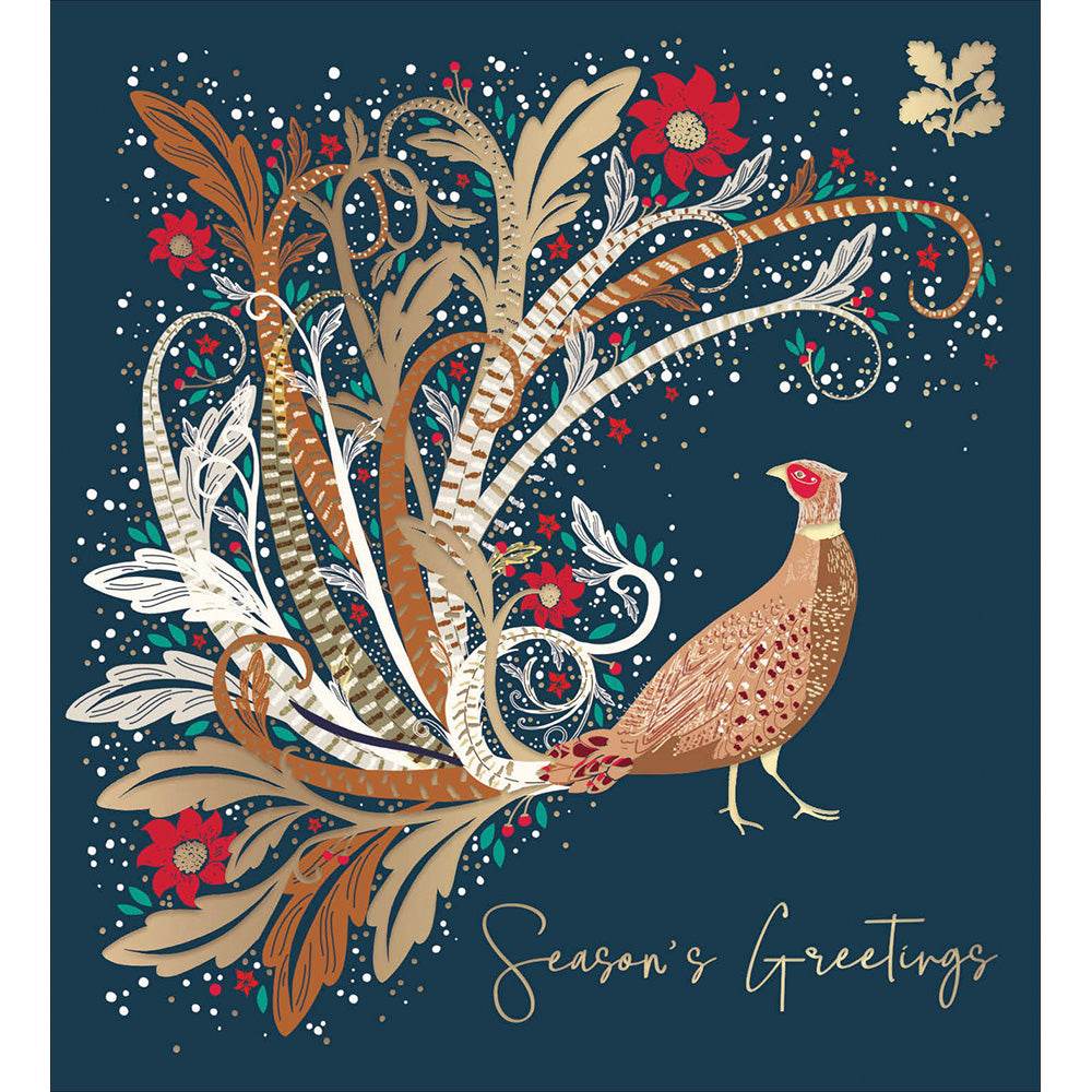 5 National Trust Harmony Pheasant Christmas Cards - House of Cards