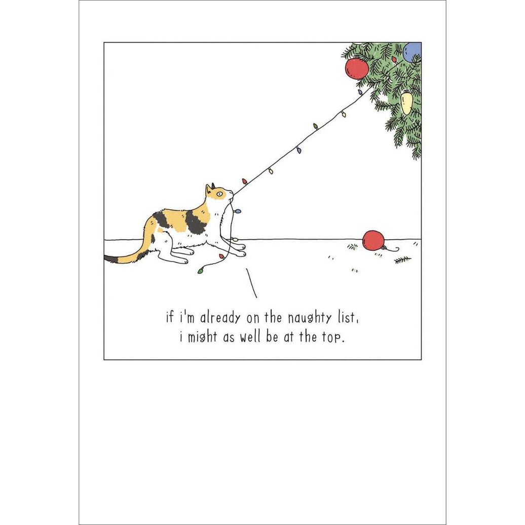 Cats Naughty List Christmas Card - House of Cards