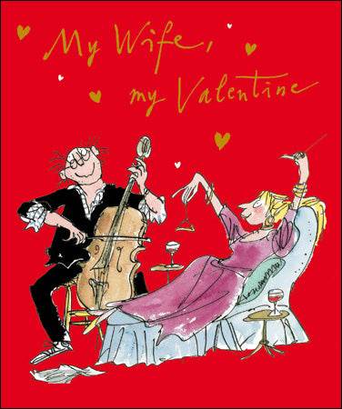 Quentin Blake My Wife Valentines Card - House of Cards