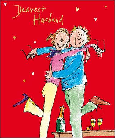 Quentin Blake Dearest Husband Valentines Card - House of Cards