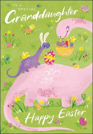 Dinosaur Granddaughter Easter Card - House of Cards