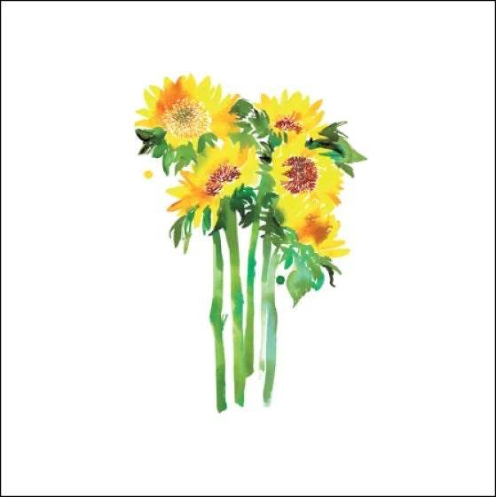 Millbank Sunflowers Blank Greeting Card - House of Cards