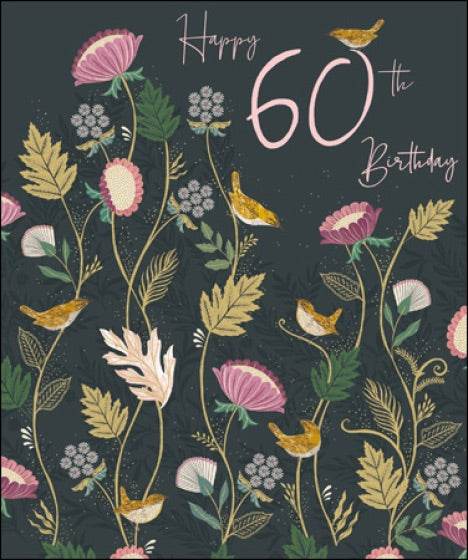 Cirl Buntings 60th Birthday Card - House of Cards
