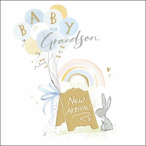 Baby Grandson New Arrival Greeting Card - House of Cards