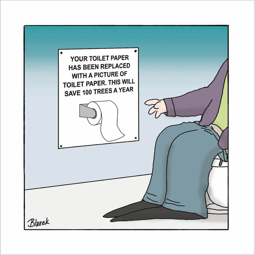Replaced Toilet Paper Greeting Card