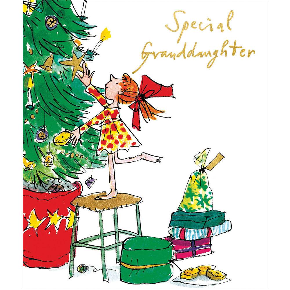 Granddaughter Tree Christmas Card - House of Cards