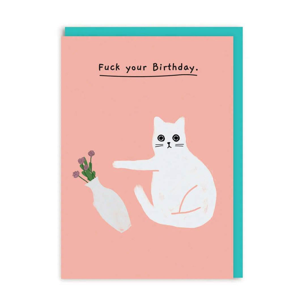 F Your Birthday Greeting Card - House of Cards